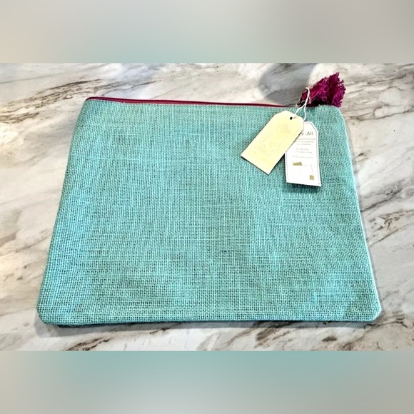 Mud Pie Women’s Fashion Maya Bay Dazzle Jute Carry-All Case (Life Preserver) - Picture 5 of 6